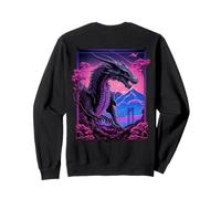 Backprint Japan Aesthetic Vaporwave Cherry Blossom Dragon Sweatshirt
