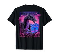Backprint Japan Aesthetic Vaporwave Cherry Blossom Dragon T-Shirt