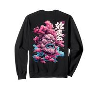 Backprint Japan Aesthetic Vaporwave Cherry Blossom Horror Sweatshirt