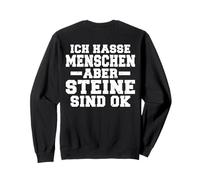 Backprint Je déteste Les Gens mais Les Pierres Vont Bien Sweatshirt