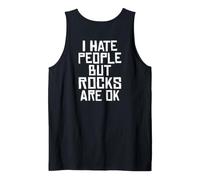 Backprint Je déteste Les Gens mais Les rochers Vont Bien Débardeur