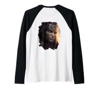 Backprint La Bataille épique d'un Guerrier Fantastique Manche Raglan