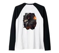 Backprint Le Chevalier Un héros dans Le Monde Sombre Manche Raglan