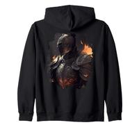 Backprint Le Chevalier Un héros dans Le Monde Sombre Sweat à Capuche