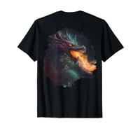 Backprint Le Dragon cracheur de feu Sombre T-Shirt