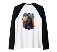 Backprint Le héros Chevalier Sorcier avec Courage et Magie Manche Raglan