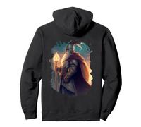 Backprint Le héros Chevalier Sorcier avec Courage et Magie Sweat à Capuche