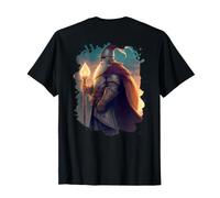 Backprint Le héros Chevalier Sorcier avec Courage et Magie T-Shirt