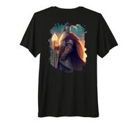 Backprint Le héros Chevalier Sorcier avec Courage et Magie T-Shirt Haut de Gamme