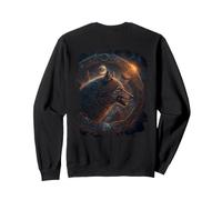 Backprint Le Loup dans Le mysticisme de l'espace Rencontre Sweatshirt