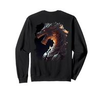 Backprint Le Puissant Chevalier Dragon en feu Sweatshirt