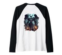 Backprint Le Puissant Roi démon et Son règne des ténèbres Manche Raglan