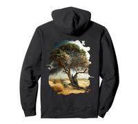 Backprint Le Vieil Arbre de la Savane est Un Symbole de Sweat à Capuche