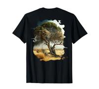 Backprint Le Vieil Arbre de la Savane est Un Symbole de T-Shirt
