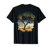 Backprint Le Vieil Arbre de la Savane est Un Symbole Nature T-Shirt