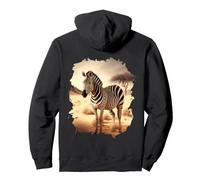 Backprint Le zèbre dans la Savane Liberté dans la Nature Sweat à Capuche