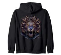 Backprint Majestic Fantasy Lion à l'état Sauvage Sweat à Capuche