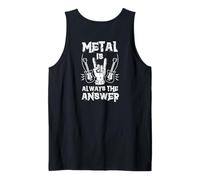 Backprint Metal is Always The Answer Heavy Musique Guitare électrique Débardeur