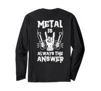 Backprint Metal is Always The Answer Heavy Musique Guitare électrique Manche Longue