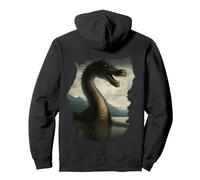 Backprint Monstre mystérieux du Loch Ness Sweat à Capuche