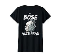 Backprint Mort Vintage Tête de Mort avec Sarcasme T-Shirt