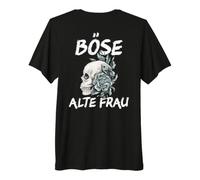 Backprint Mort Vintage Tête de Mort avec Sarcasme T-Shirt Haut de Gamme