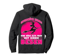 Backprint Ne sous-Estimez jamais Une Vieille Femme maléfique Sweat à Capuche