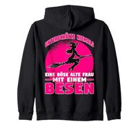 Backprint Ne sous-Estimez jamais Une Vieille Femme maléfique Sweat à Capuche