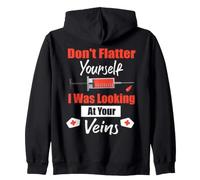 Backprint Ne Te flatte Pas Je regardais tes veines Sweat à Capuche