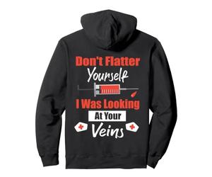 Backprint Ne Te flatte Pas Je regardais tes veines Sweat à Capuche