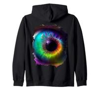 Backprint Oeil Arc-en-Ciel Un fantasme Scintillant Sweat à Capuche