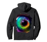 Backprint Oeil Arc-en-Ciel Un fantasme Scintillant Sweat à Capuche