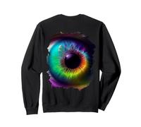 Backprint Oeil Arc-en-Ciel Un fantasme Scintillant Sweatshirt