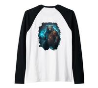 Backprint Ours Magique de Force dans Le Monde Fantastique Manche Raglan