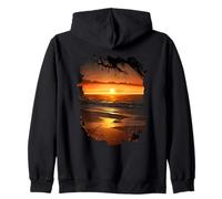 Backprint Plage de rêve Tropicale Détente sur mer de Vagues Sweat à Capuche