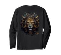Backprint Puissance majestueuse du Lion Fantastique Manche Longue