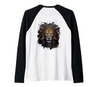 Backprint Puissance majestueuse du Lion Fantastique Manche Raglan