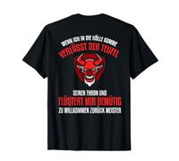 Backprint Quand Je Vais en Enfer Diable et Satan T-Shirt