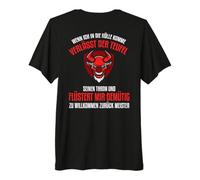 Backprint Quand Je Vais en Enfer Diable et Satan T-Shirt Haut de Gamme