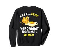Backprint Respirez la baise respirez Poussin drôle Sweatshirt
