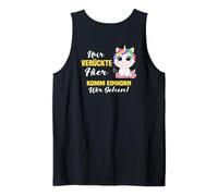 Backprint Seulement Fou Ici Viens Licorne Nous Allons Débardeur