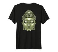 Backprint Tête de Bouddha Siddhartha Gautama T-Shirt Haut de Gamme