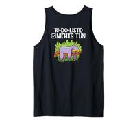 Backprint to Do List Ne Rien Faire Funny Sloth Débardeur