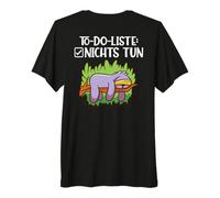 Backprint to Do List Ne Rien Faire Funny Sloth T-Shirt Haut de Gamme