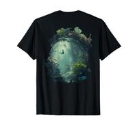 Backprint Un Chemin à Travers la Magie de la forêt enchantée T-Shirt