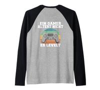 Backprint Un Gamer ne vieillit Pas, il Monte en Niveau Manche Raglan