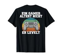 Backprint Un Gamer ne vieillit Pas, il Monte en Niveau T-Shirt