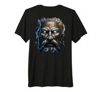 Backprint Zeus Le Roi des Dieux grecs T-Shirt Haut de Gamme