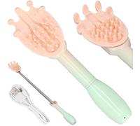 Backscratcher, gratteur de dos électrique extensible à des gratteaux à une main de démangeaisons 18 pouces avec un outil massage rayures corporelles longue poignée pour les voyages