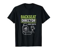 Backseat Director Since Birth Neon Film Buff Graphic T-Shirt